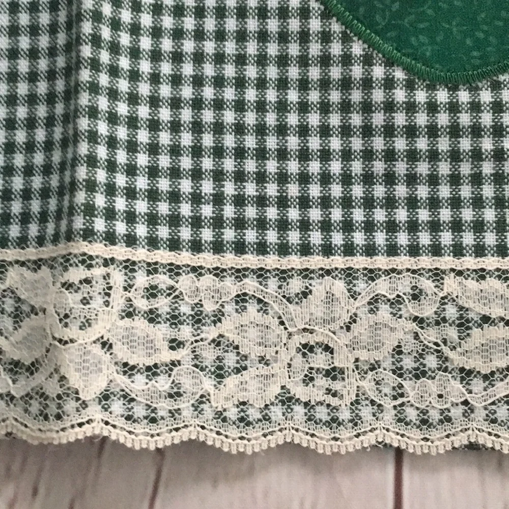Vintage Green Plaid Watermelon Hand Towel